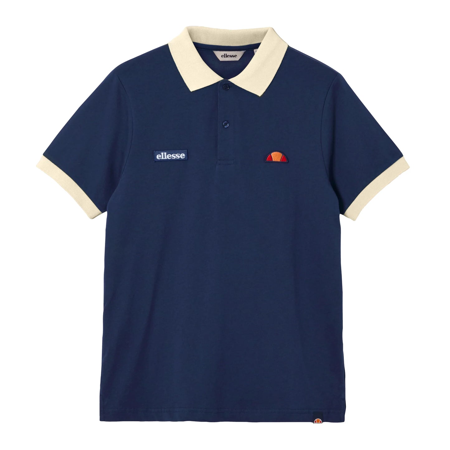 Ellesse Lessepsia Polo Shirt Navy/Light Yellow