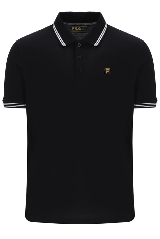 FILA Gold Soren 2 Polo Shirt Black