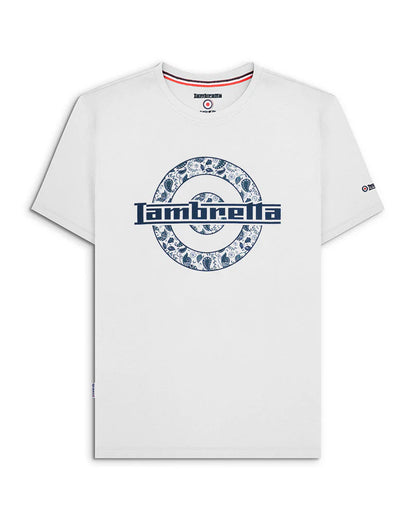 Lambretta Paisley Target T-Shirt White