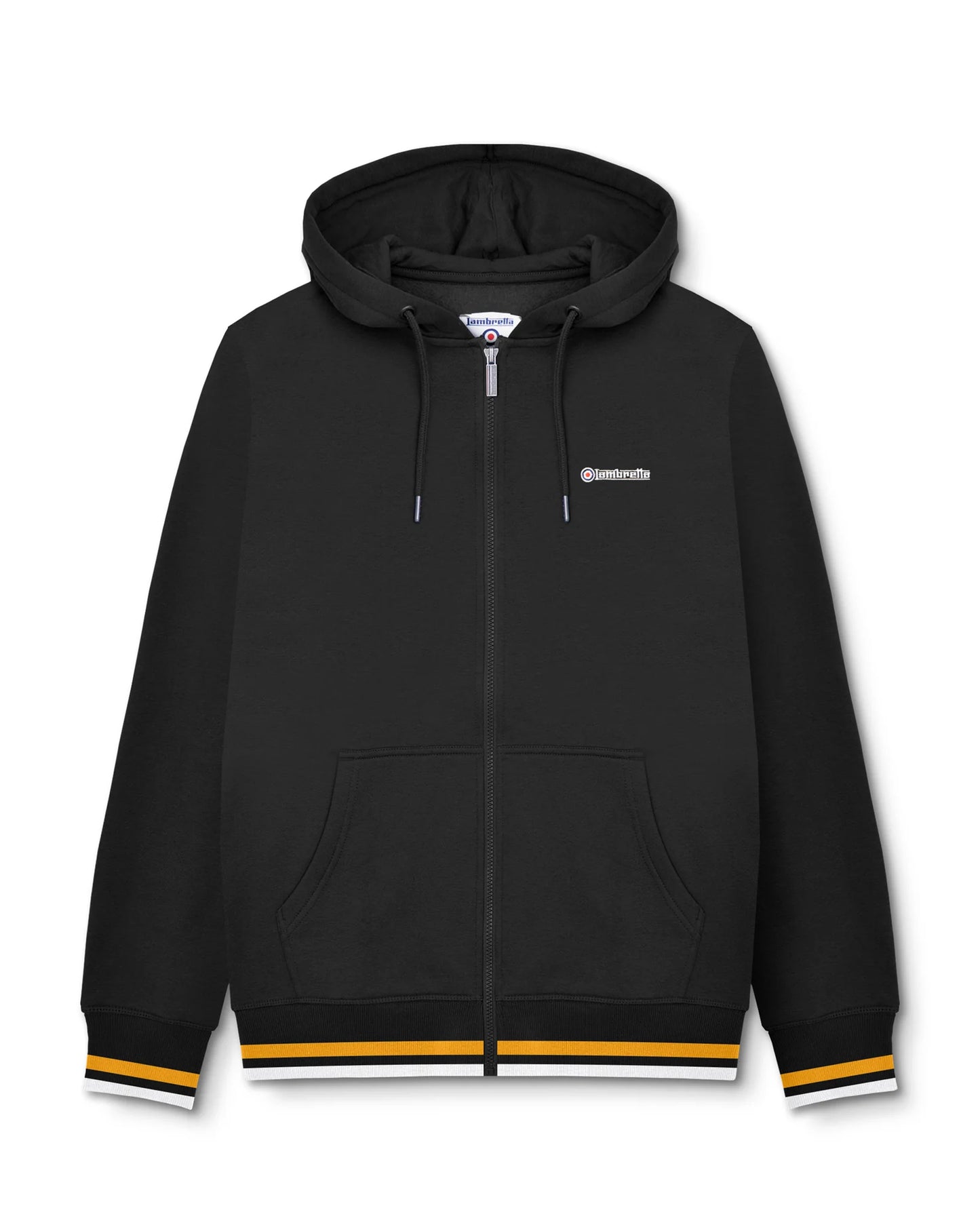 Lambretta Full Zip Hoodie Black/Gold
