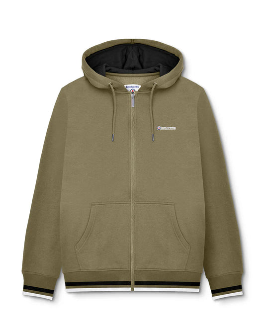 Lambretta Full Zip Hoodie Khaki/Black