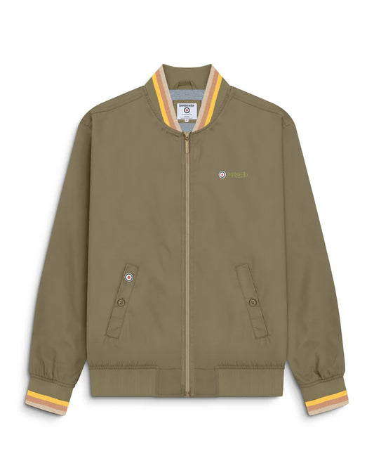 Lambretta Triple Tipped Monkey Jacket Khaki (Gold/Tobacco/Cream)
