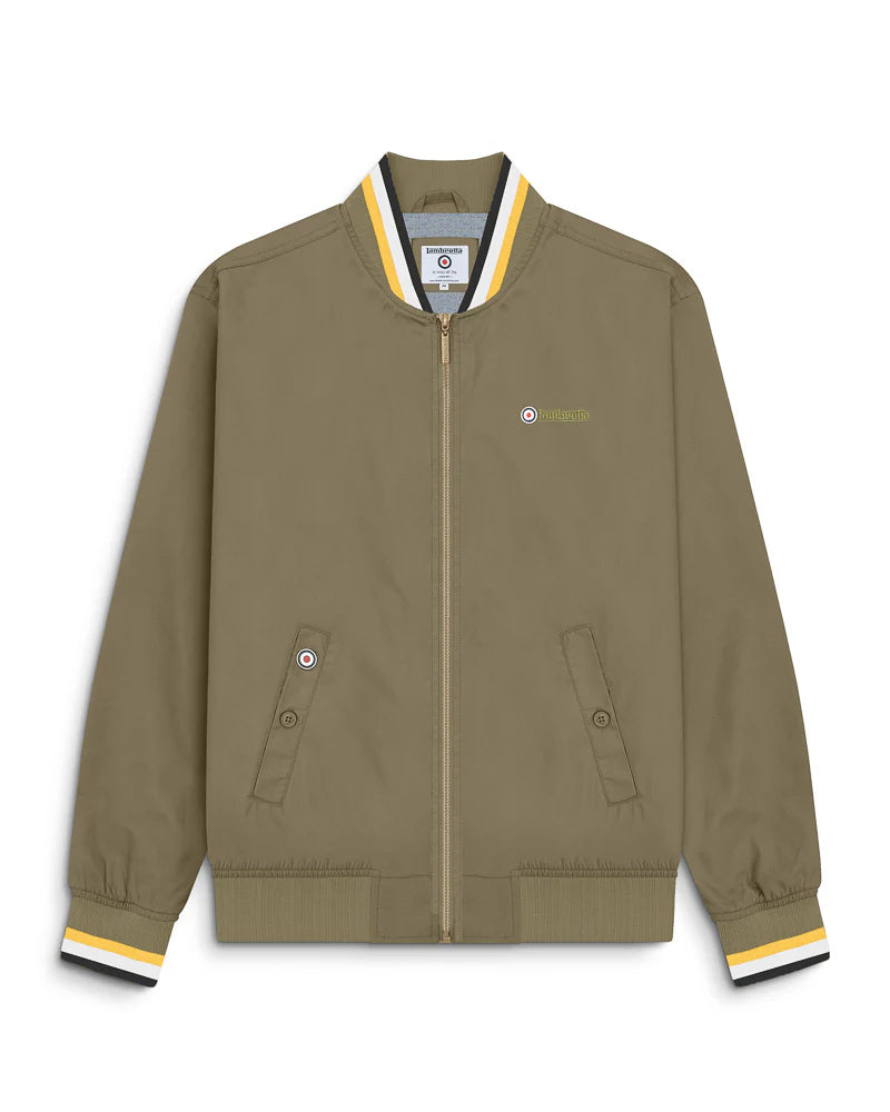 Lambretta Triple Tipped Monkey Jacket Khaki (Gold/White/Black)
