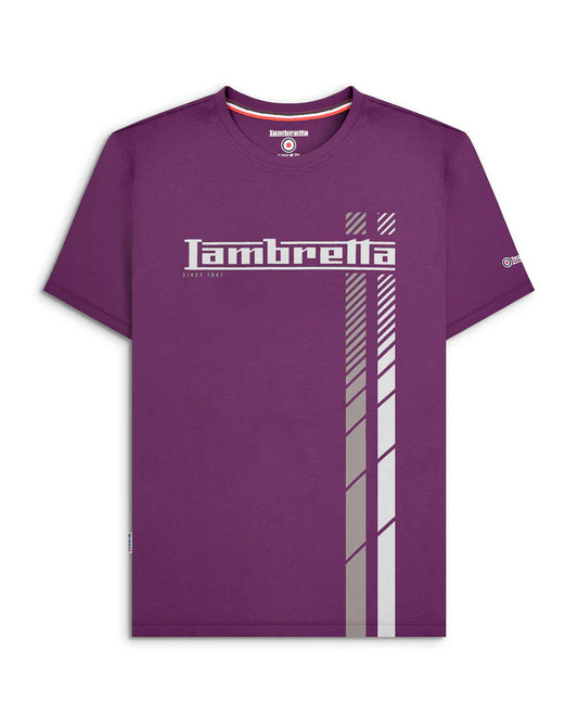 Lambretta Fade Racing Stripe T-Shirt Winter Bloom