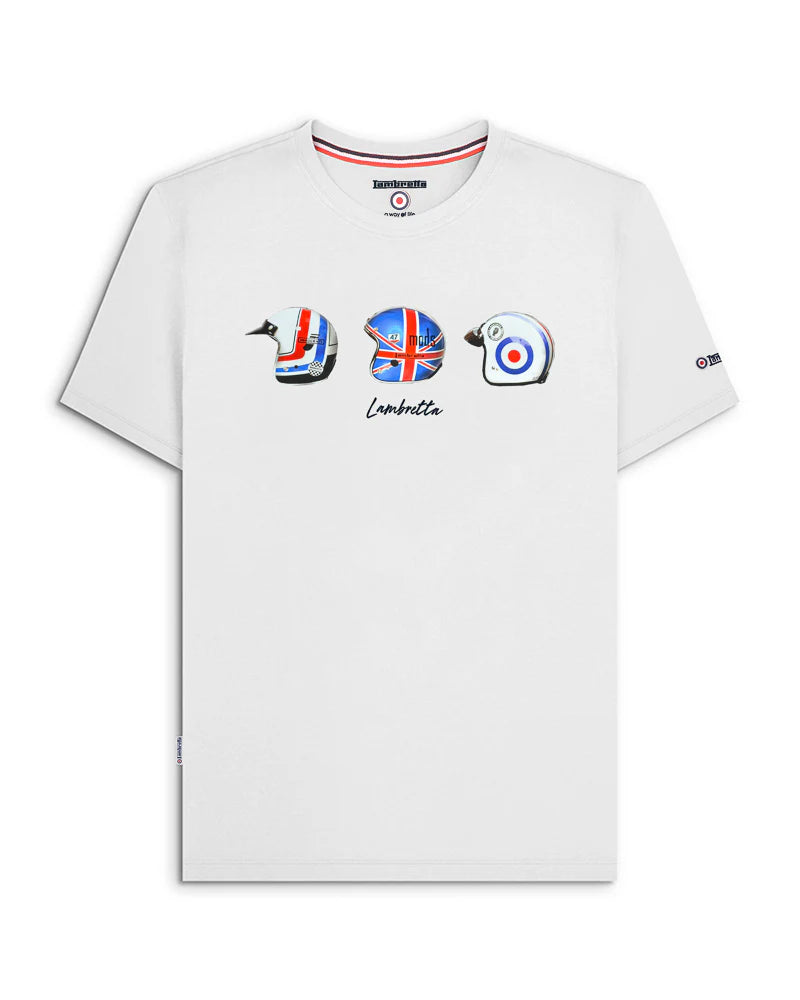 Lambretta Helmet T-Shirt White