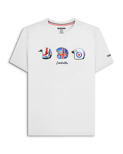 Lambretta Helmet T-Shirt White