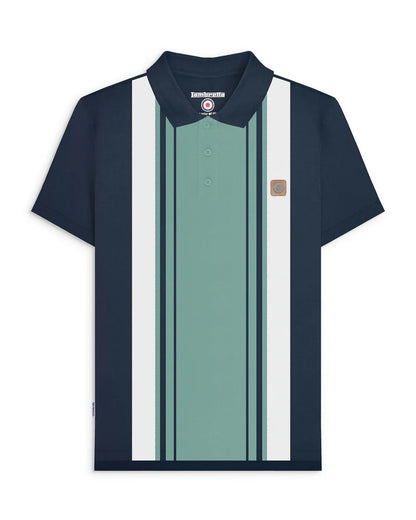 Lambretta Classic Polo Shirt Navy/Smoke Blue