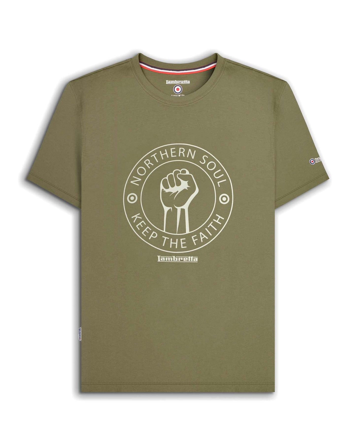 Lambretta Northern Soul T-Shirt Khaki