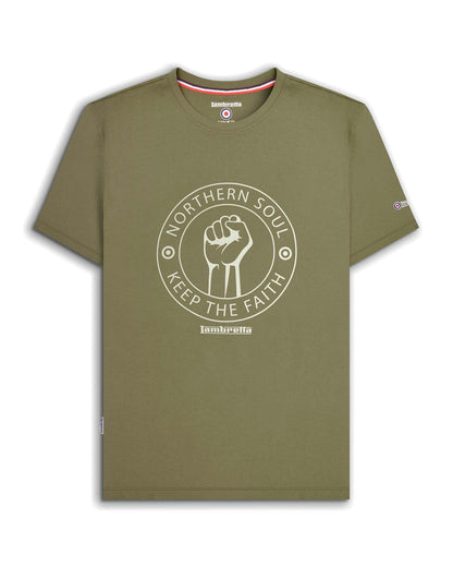 Lambretta Northern Soul T-Shirt Khaki