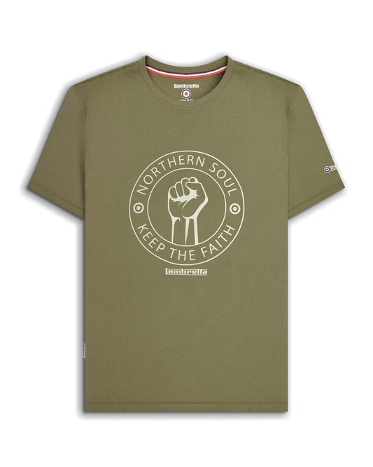 Lambretta Northern Soul T-Shirt Khaki