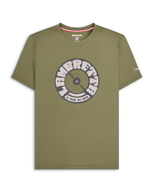 Lambretta Vinyl T-Shirt Khaki
