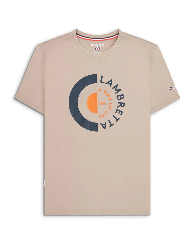 Lambretta Target T-Shirt Stone
