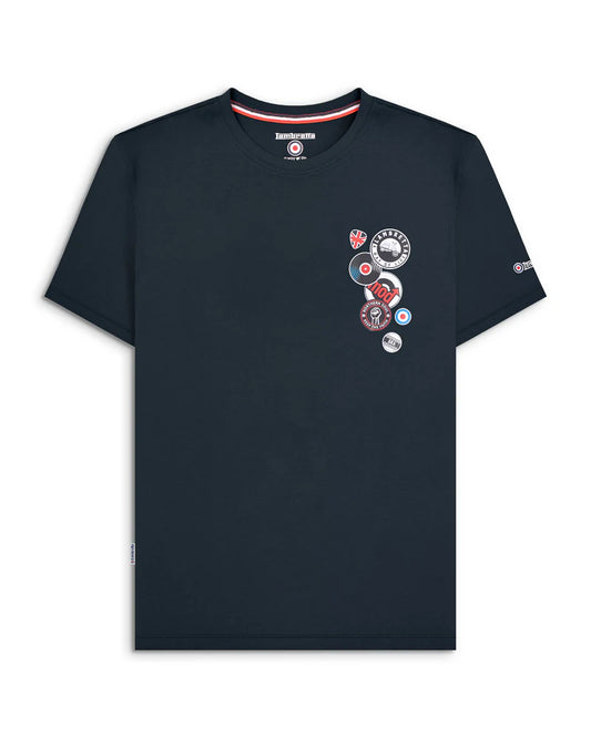 Lambretta Badges T-Shirt Navy