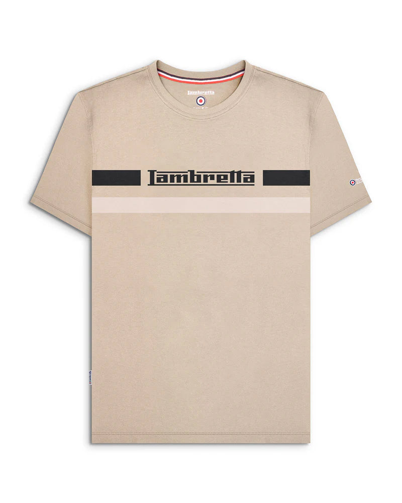 Lambretta Chest Stripe T-Shirt Cashew
