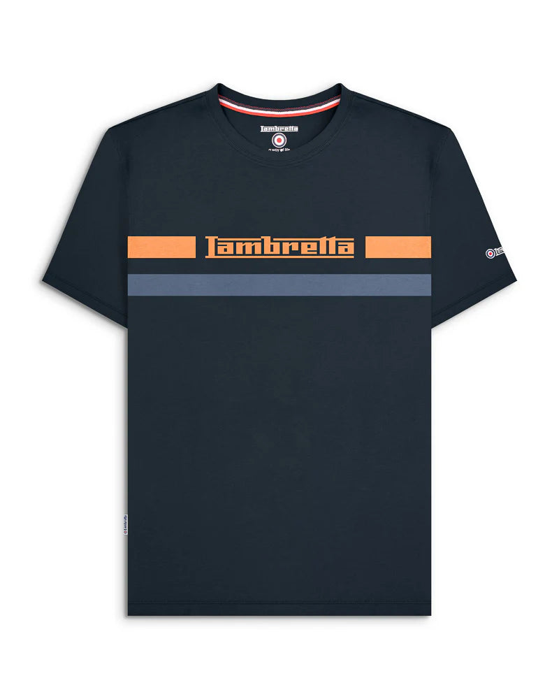 Lambretta Chest Stripe T-Shirt Navy