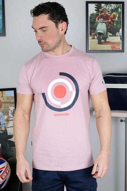 Lambretta Target Render T-Shirt Dawn Pink