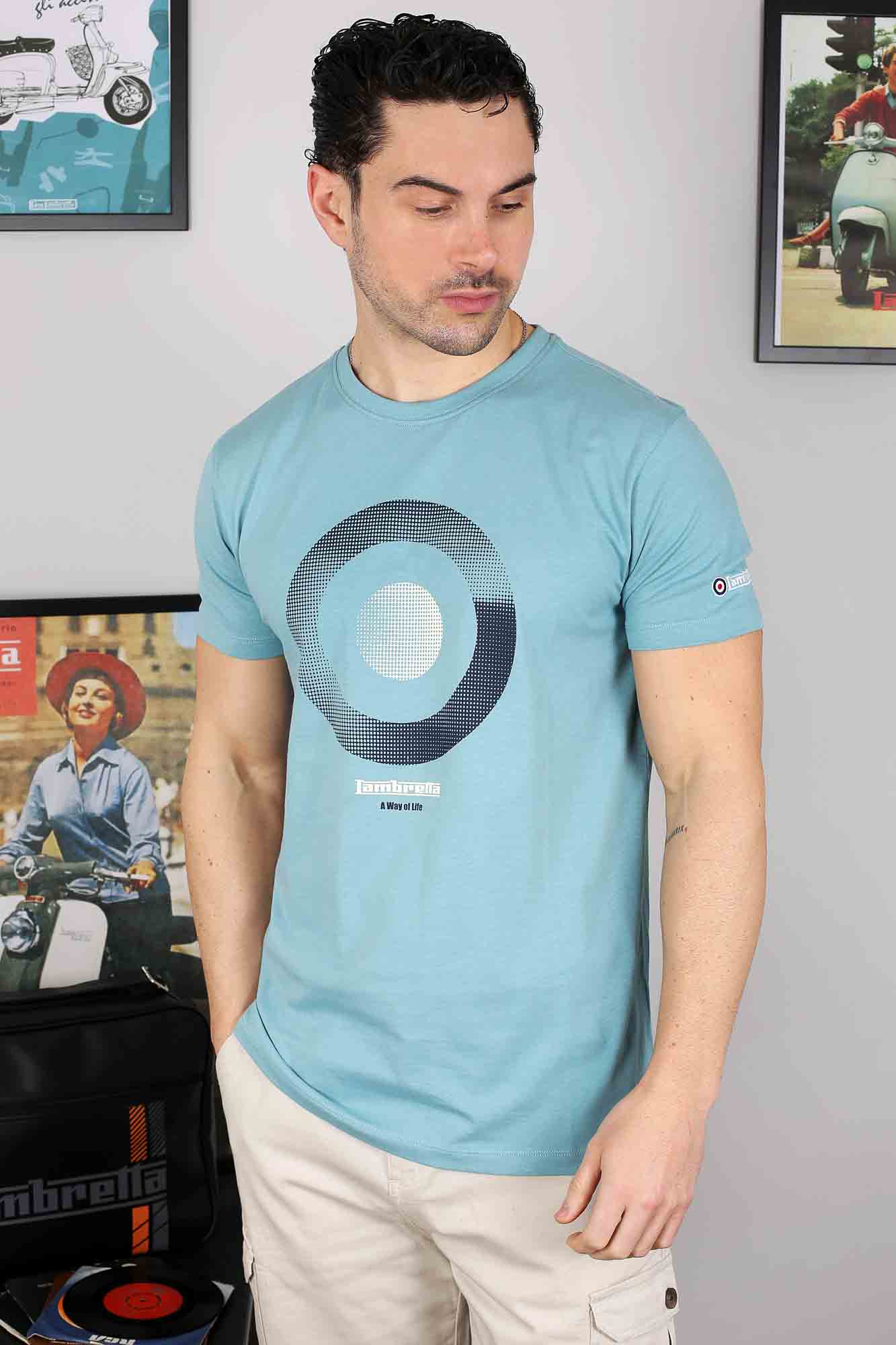 Lambretta Target Shade T-Shirt Cameo Blue