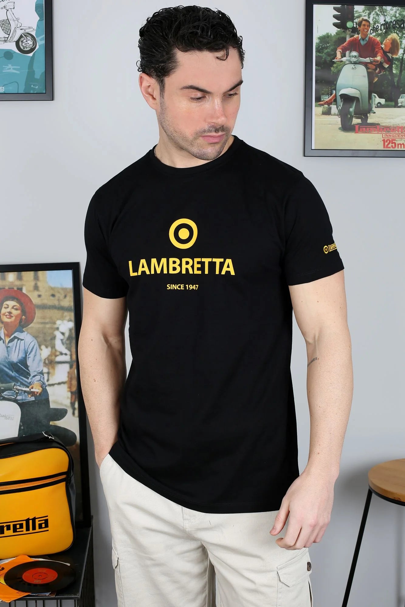 Lambretta Brand Target T-Shirt Black