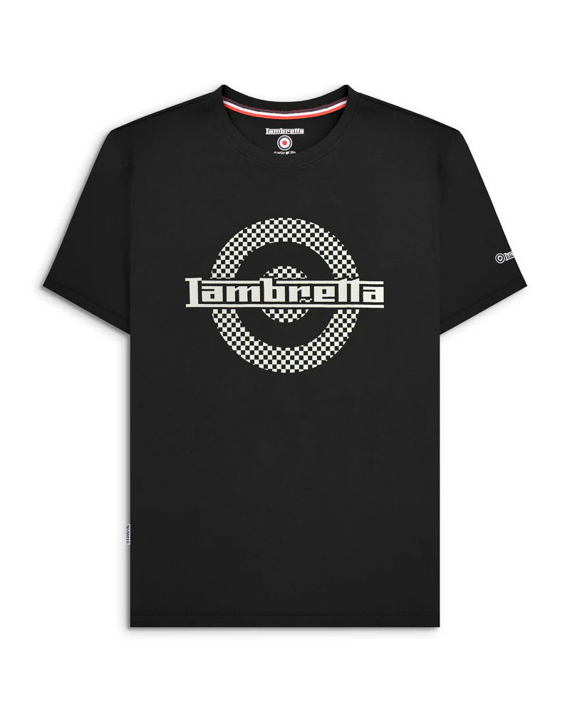 Lambretta Two Tone Target T-Shirt Black