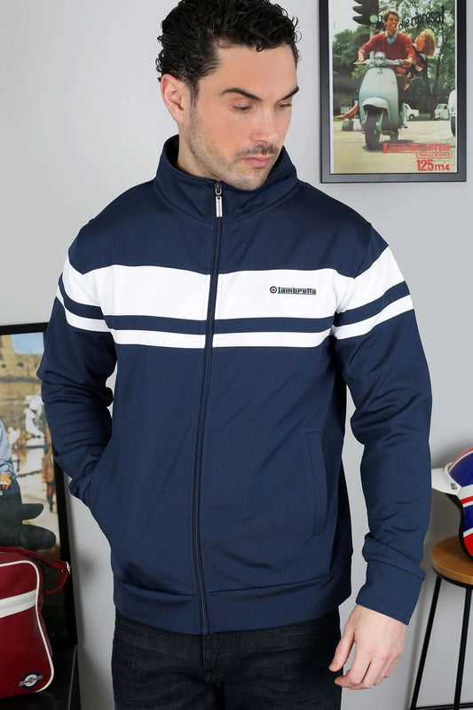 Lambretta Championship Track Jacket Navy/White