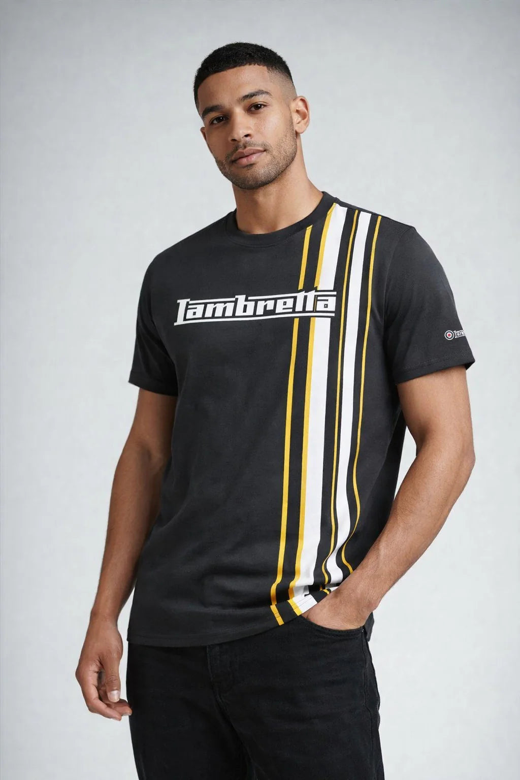 Lambretta Racing Stripe T-Shirt Iron