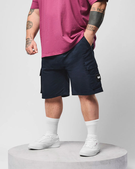 Weekend Offender Plus Size Mascia Cargo Shorts Navy