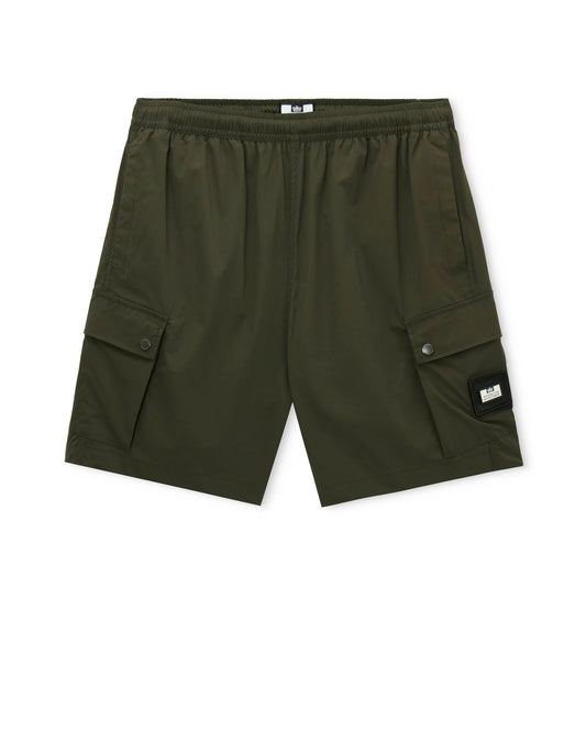 Weekend Offender Baraki Cargo Short Black Forest Green