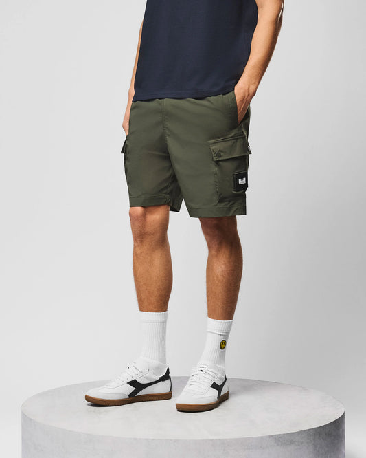 Weekend Offender Baraki Cargo Short Black Forest Green