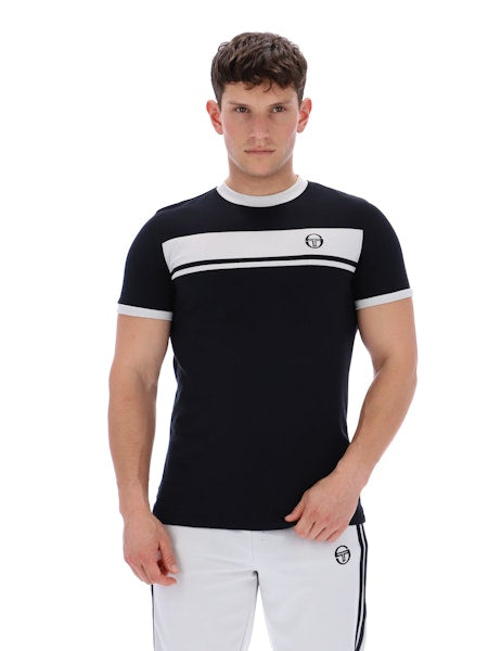 Sergio Tacchini Master Crew Neck T-Shirt Black/Glacier Grey