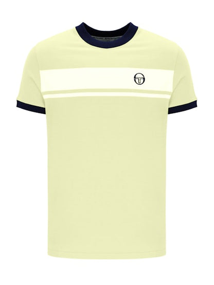 Sergio Tacchini Master Crew Neck T-Shirt Wax Yellow/White/Black