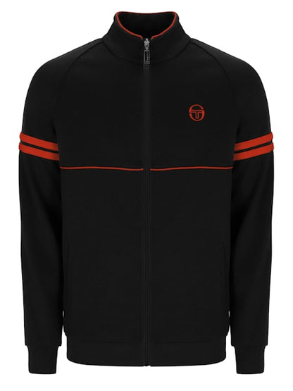 Sergio Tacchini Orion Track Top Black/Tangerine Tango