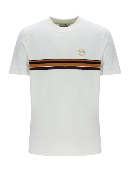 Sergio Tacchini Ayme Velour T-Shirt Gardenia/Gold