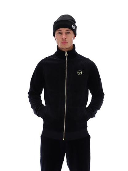 Sergio Tacchini Court Velour Track Top Black