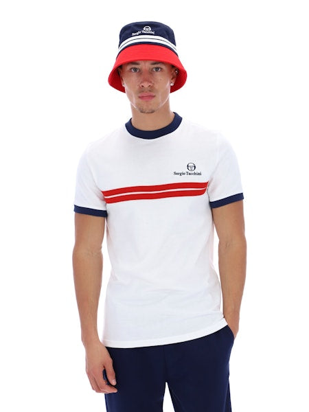 Sergio Tacchini SuperMK2 T-Shirt White/Adrenaline Rush