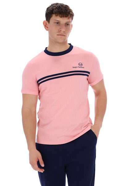 Sergio Tacchini New Supermac T-Shirt Quartz Pink/Maritime Blue