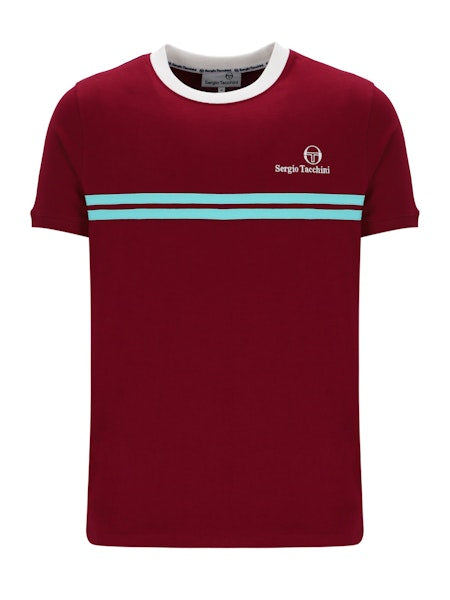 Sergio Tacchini New Supermac T-Shirt Rhubarb/Gardenia/Aruba Blue