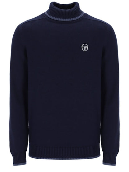 Sergio Tacchini Caruso Roll Neck Knitted Top Maritime Blue