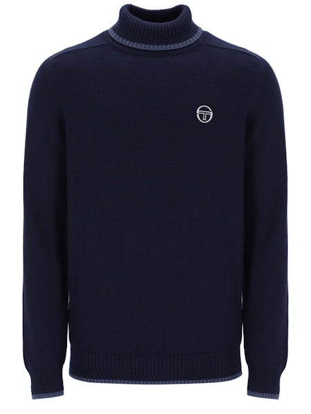 Sergio Tacchini Caruso Roll Neck Knitted Top Maritime Blue