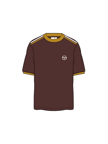 Sergio Tacchini Triste T-Shirt Bitter Chocolate/Arrowwood/Gardenia