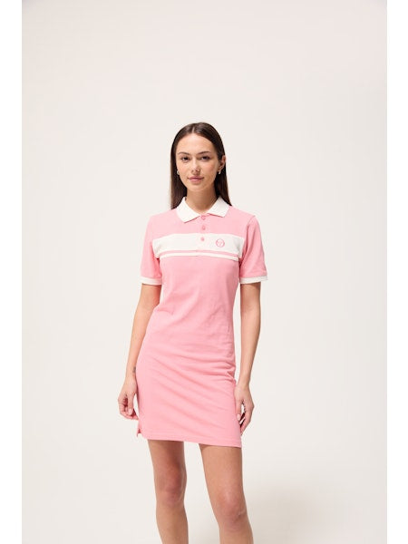 Sergio Tacchini Ladies Miss Masters Polo Dress Geranium Pink/Gardenia