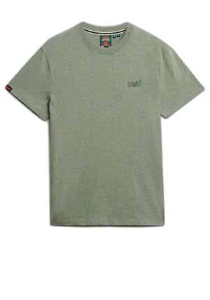 Superdry Essential Logo Embroidered T-Shirt Vintage Sage Green Marl*