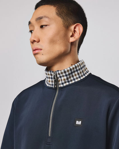 Weekend Offender Henson 1/4 Zip Sweatshirt Navy
