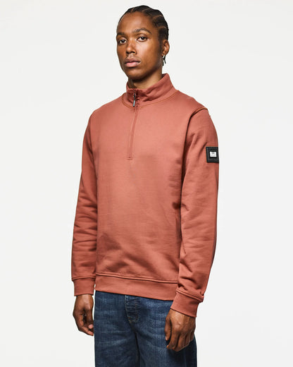 Weekend Offender Kraviz 1/4 Zip Clay Brown