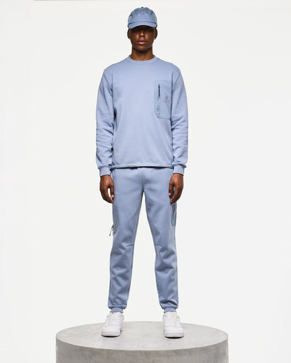 Weekend Offender Cerati Crew Sweatshirt Blue Shadow