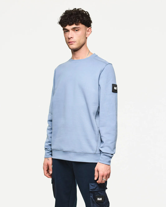 Weekend Offender Thunder Crew Sweatshirt Blue Shadow