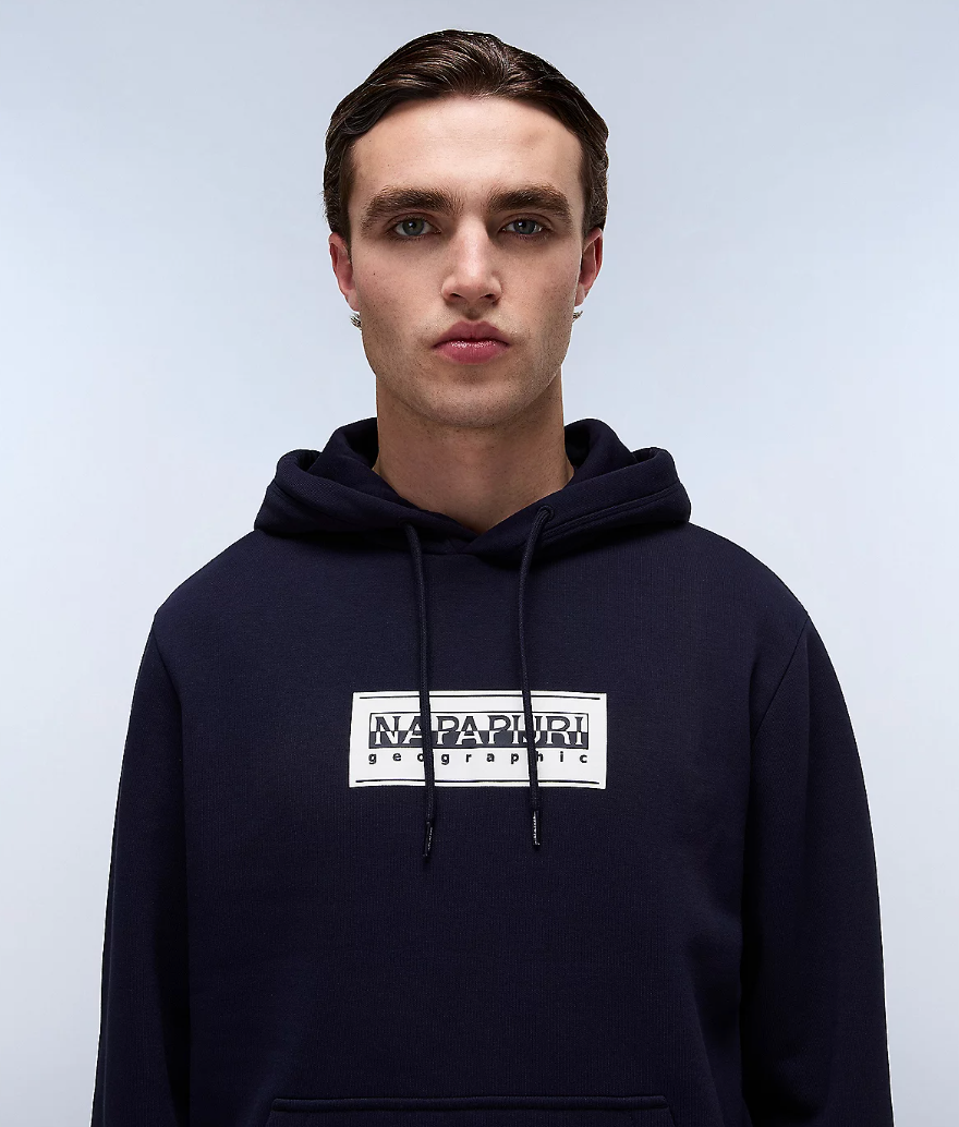 Napapijri B-BOX LOGO Hoodie Blue Marine