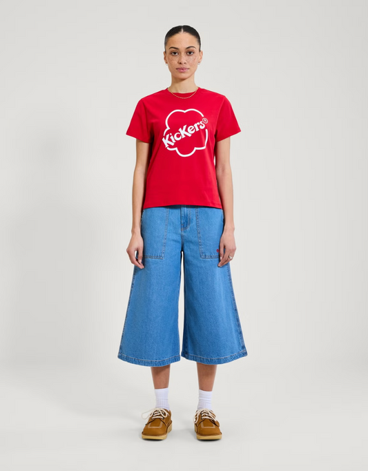 Kickers Ladies Single Jersey Skinny T-Shirt True Red