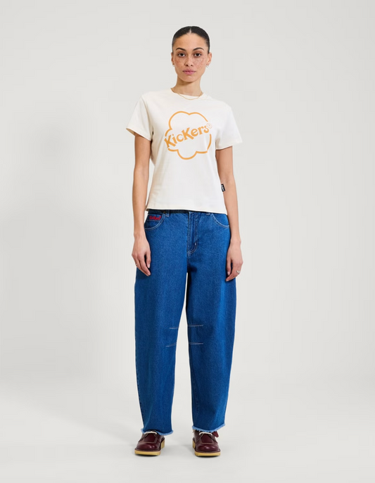 Kickers Ladies Single Jersey Skinny T-Shirt Ecru