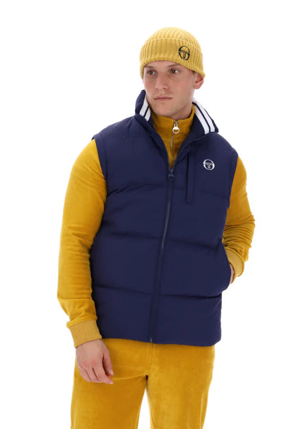 Sergio Tacchini Court Padded Gilet Maritime Blue