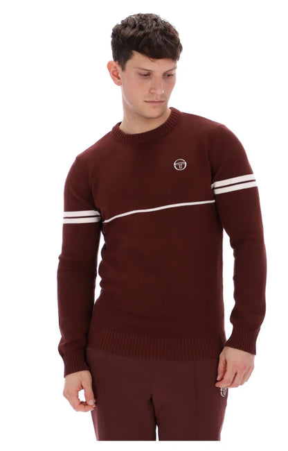 Sergio Tacchini Orion Knitted Jumper Bitter Chocolate/Gardenia